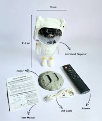 Astronaut Galaxy Projector - 360 Magnetic Head Rotation, Remote Control